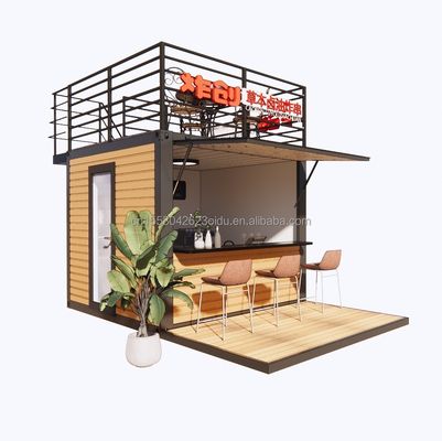 Construction en acier de conception moderne de 10 pieds Container Magasin/boutique et maison modulaire préfabriquée Modèle 3D/Dessin CAO