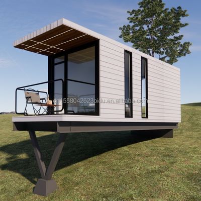 20 FT Design moderne maison suspendue préfabriquée panneau sandwich en acier conteneur pour la vie en plein air pour les vacances ou la famille