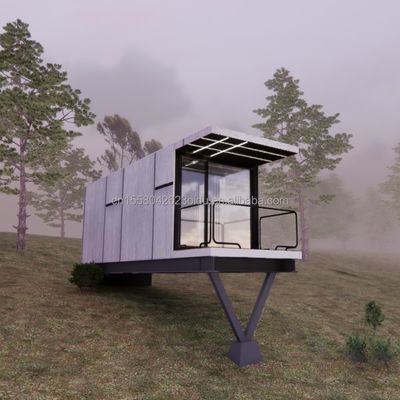 20 FT Design moderne maison suspendue préfabriquée panneau sandwich en acier conteneur pour la vie en plein air pour les vacances ou la famille
