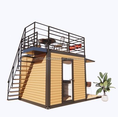 Construction en acier de conception moderne de 10 pieds Container Magasin/boutique et maison modulaire préfabriquée Modèle 3D/Dessin CAO