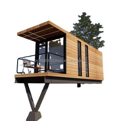 20 FT Design moderne maison suspendue préfabriquée panneau sandwich en acier conteneur pour la vie en plein air pour les vacances ou la famille