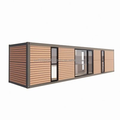 Maison de conteneurs en bois préfabriquée avec 2 grandes chambres à coucher