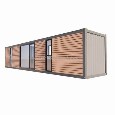 Maison de conteneurs en bois préfabriquée avec 2 grandes chambres à coucher