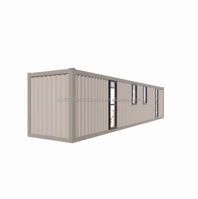 Maison de conteneurs en bois préfabriquée avec 2 grandes chambres à coucher