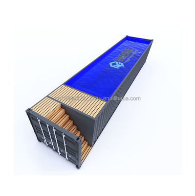 Piscine personnalisée pour conteneur d'expédition de 20 pieds / 40 pieds avec panneau de sandwich en ondes 50/75/100 mm