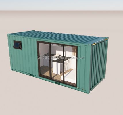 Container familial Maison de vie Container familial résidentiel préfabriqué avec des fenêtres en couleur personnalisée et en alliage d'aluminium
