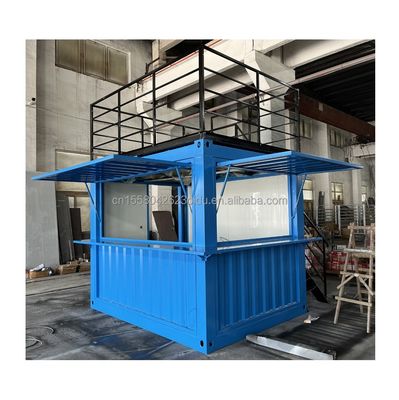 Cadre en acier et acier galvanisé pliage conteneur préfabriqué restaurant magasin de nourriture stand de 10 pieds avec des maisons de conteneurs