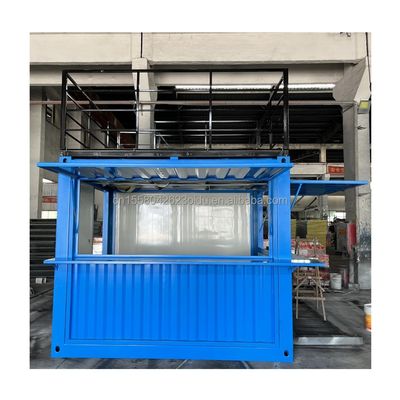 Cadre en acier et acier galvanisé pliage conteneur préfabriqué restaurant magasin de nourriture stand de 10 pieds avec des maisons de conteneurs