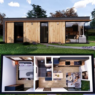 Chambre de conteneurs préfabriquée pour espace résidentiel extérieur