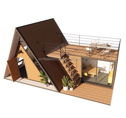 Maison Triangle Un kit de maison à cadre pour la vie avec 50/75/100mm ondes panneau sandwich mur et tronc