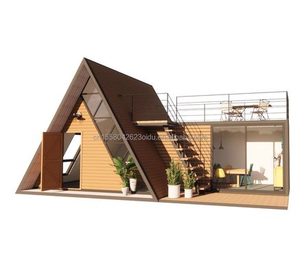 Maison Triangle Un kit de maison à cadre pour la vie avec 50/75/100mm ondes panneau sandwich mur et tronc