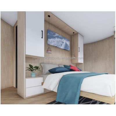 Tubes carrés en acier galvanisé Structure Maison ronde en bois CE Luxe Maison de conteneurs moderne avec fenêtres en alliage d'aluminium