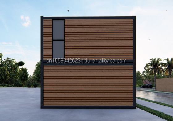 Salle de séjour en extérieur Petites maisons de luxe de deux étages Villa en acier préfabriquée moderne modulaire Container de livraison préfabriqué