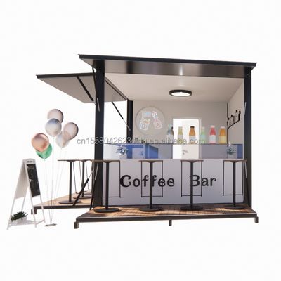 Magasin de vente au détail de couleurs personnalisées dans une cafétéria pop-up de 10 pieds avec panneau sandwich ondulé 50/75/100 mm