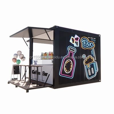 Magasin de vente au détail de couleurs personnalisées dans une cafétéria pop-up de 10 pieds avec panneau sandwich ondulé 50/75/100 mm