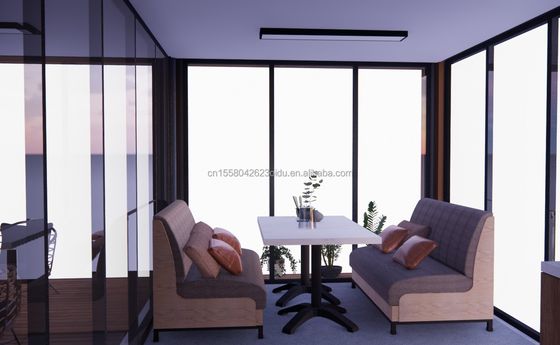 Maison mobile de luxe de 20 pieds avec logement et fenêtres en alliage d'aluminium