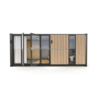 Style de conception moderne Couleur personnalisée Container en bois préfabriqué Maison en acier Panneau sandwich Hôtel toilettes pour extérieur