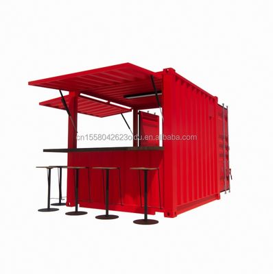 Hôtel 10ft Mini Container Bar Stand dans le supermarché avec magasin pop-up robuste et design moderne