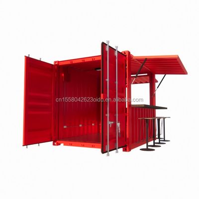Hôtel 10ft Mini Container Bar Stand dans le supermarché avec magasin pop-up robuste et design moderne