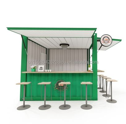 Container 10ft et 20ft Café avec alliage d'aluminium fenêtres Portable Pop Up Café Bar