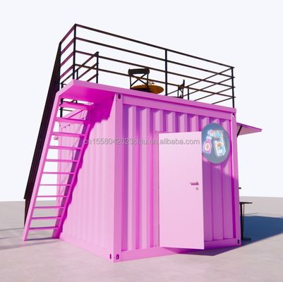 Tubes carrées en acier galvanisé utilisées pour les magasins 10 pieds pop up mobile conteneur préfabriqué restaurant kiosque alimentaire de rue
