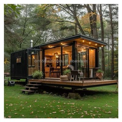 Maison en acier préfabriqué pour la vie en plein air dans les forêts résidentielles
