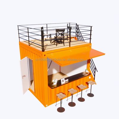 Magasin de conteneurs préfabriqués de 10 pieds pour les bars à café de restauration rapide Supermarché de couleur personnalisée