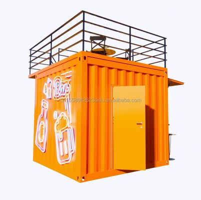 Magasin de conteneurs préfabriqués de 10 pieds pour les bars à café de restauration rapide Supermarché de couleur personnalisée