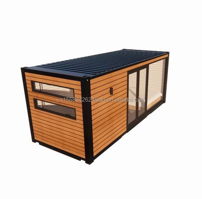Couleur personnalisée Container préfabriqué de 40 pieds Maison en bois 3 Chambres à coucher et salon Design en acier extensible pour l'extérieur