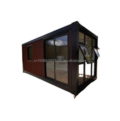 Maison en bois préfabriquée de 20 pieds de design moderne en acier maison de conteneur minuscule pour hôtel/couple
