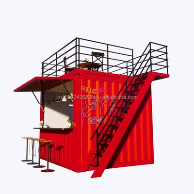 Boutique professionnel Container personnalisé Café Bar Restaurant Fast-Food Magasin de proximité Kiosque avec fenêtres en alliage d'aluminium