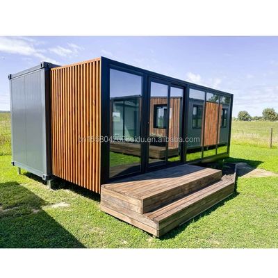 Maison de conteneurs en bois de luxe personnalisable Design moderne acier préfabriqué extérieur 20ft 40ft conteneur extensible