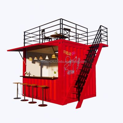 Boutique professionnel Container personnalisé Café Bar Restaurant Fast-Food Magasin de proximité Kiosque avec fenêtres en alliage d'aluminium