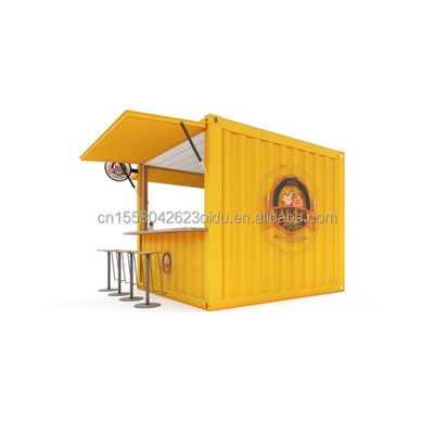Fabrication en acier galvanisé 180g 10FT Mini Pop-up Shop Container Café/Bar/Restaurant fast-food/Convenience Store/Kiosque/Stand