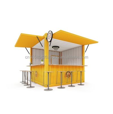 Fabrication en acier galvanisé 180g 10FT Mini Pop-up Shop Container Café/Bar/Restaurant fast-food/Convenience Store/Kiosque/Stand
