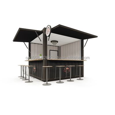 Fabrication en acier galvanisé 180g 10FT Mini Pop-up Shop Container Café/Bar/Restaurant fast-food/Convenience Store/Kiosque/Stand