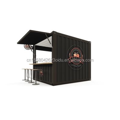 Fabrication en acier galvanisé 180g 10FT Mini Pop-up Shop Container Café/Bar/Restaurant fast-food/Convenience Store/Kiosque/Stand