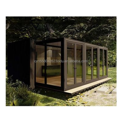 Maison de jardin en conteneur élargi avec chambre à coucher Application extérieure Panneau sandwich en acier Matériau et couleur personnalisée