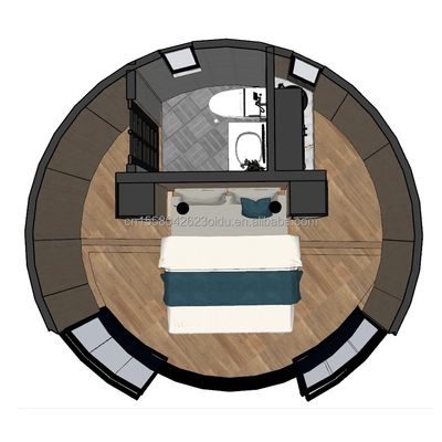 Famille ou hôtel 20 pieds ou 40 pieds maisons en bois préfabriquées conteneur plat avec acier et panneau sandwich structure principale