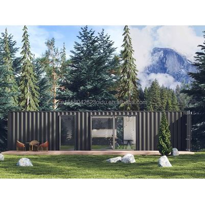 Container d'expédition modifié de 40 pieds avec 2 chambres et fenêtres en alliage d'aluminium