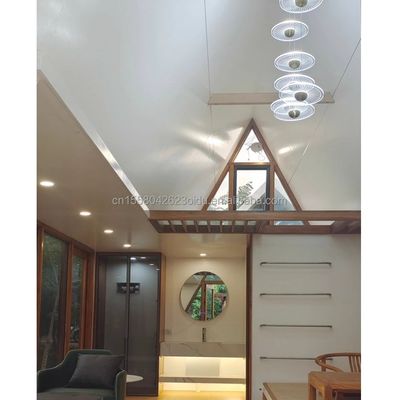 Maison triangulaire bureau modulaire préfabriqué jardin maison tubes carrés en acier galvanisé maison de conteneurs B2B pour hôtel