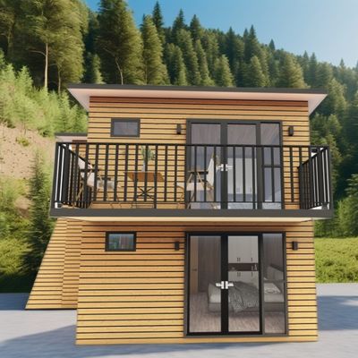 Maison préfabriquée en acier galvanisé 180g mobile 40ft 20ft maison de conteneurs pour l' hébergement en plein air à Villa Hôtel Boutique