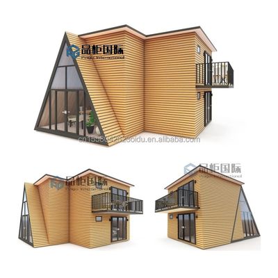Maison préfabriquée en acier galvanisé 180g mobile 40ft 20ft maison de conteneurs pour l' hébergement en plein air à Villa Hôtel Boutique