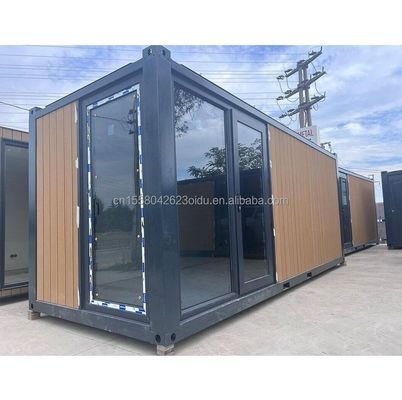 Maison de conteneurs en bois évolutifs en alliage d'aluminium pour l'UE 20ft 40ft Design moderne Hôtel en plein air et vocation