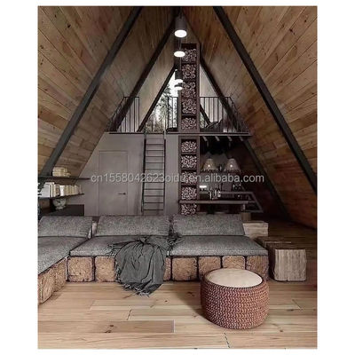 Tubes carrées en acier galvanisé Structure principale Hôtel Triangle Un cadre Kit de maison préfabriquée pour le luxe