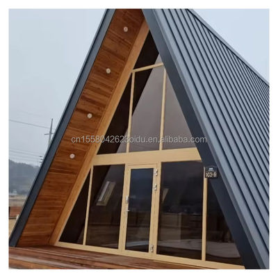 Tubes carrées en acier galvanisé Structure principale Hôtel Triangle Un cadre Kit de maison préfabriquée pour le luxe