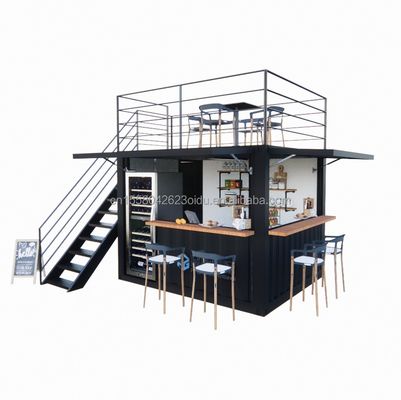 10ft Mini Pop-up Shop tubes carrés en acier galvanisé à deux étages contenant pop-up Bar contenant café