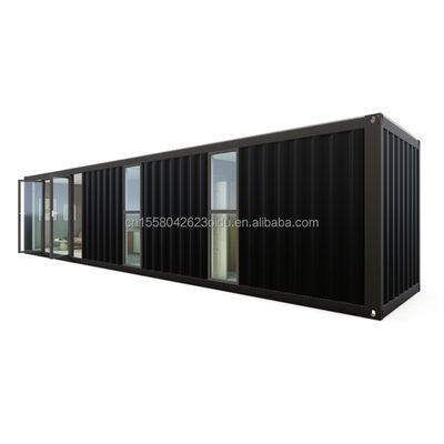 Hôtel 40 pieds préfabriqué conteneur pliable modulaire construire rapidement petite maison avec tubes carrés en acier galvanisé structure principale