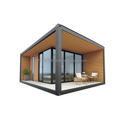 Maison en bois moderne de luxe de 20 pieds / 40 pieds Structure en acier Maison minuscule Senglin Maison de vacances pliable avec couleur personnalisée