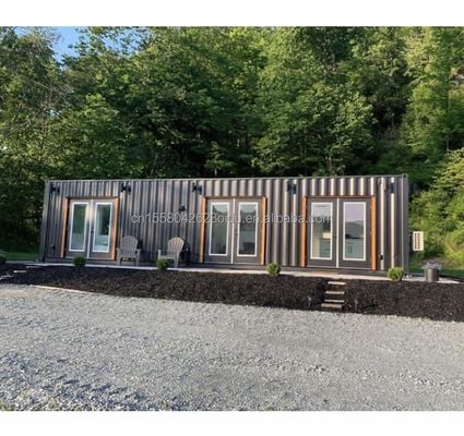 Container d'expédition de 20 pieds 40 pieds Maison préfabriquée pour carport avec panneau sandwich et pliage en acier galvanisé 180g